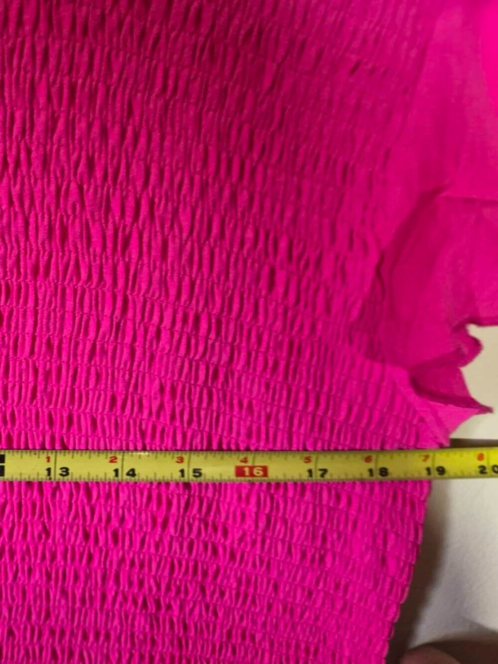 Coloody Fuchsia Pink Smocked Tiered Maxi Dress Flutter Sleeve Plus Size 2XL - Picture 10 of 13